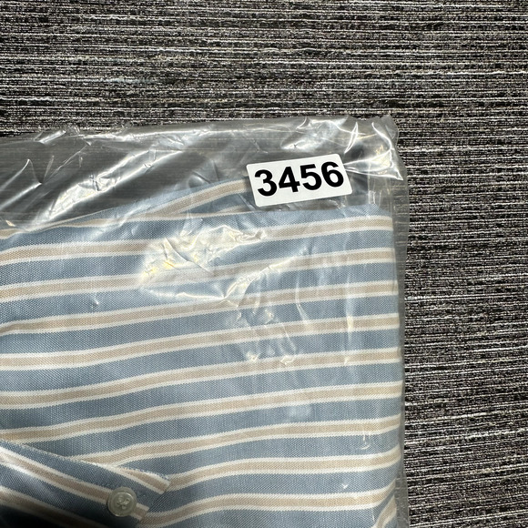 L.L. Bean Shirt Men's M Trim Blue Striped Short Sleeve Button Up 262284 - Picture 10 of 10